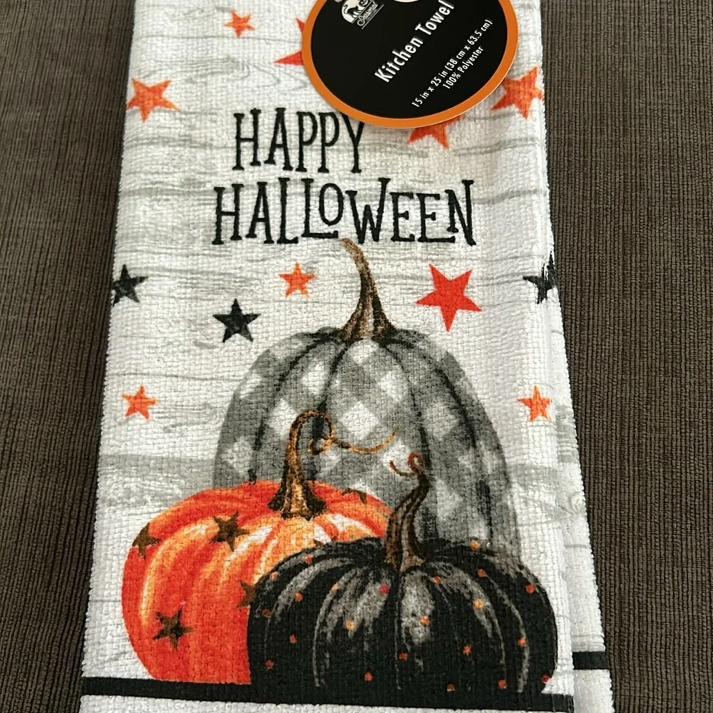 2 Halloween Kitchen Towels